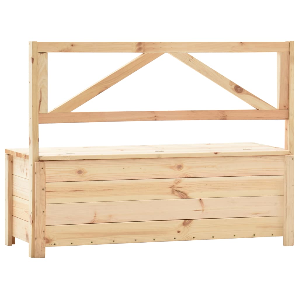 Solid pine storage bench 120 cm