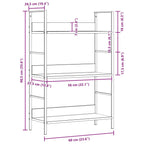 Estantería de 3 niveles madera ingeniería blanco 60x27,6x90,5cm