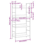 Estantería 4 niveles madera ingeniería blanco 60x27,6x124,5 cm