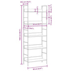 Estantería 5 niveles madera ingeniería blanco 60x27,6x158,5 cm