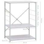Armario de microondas madera ingeniería blanco 60x39,6x79,5 cm