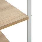 Armario microondas madera ingeniería blanco roble 60x39,6x123cm
