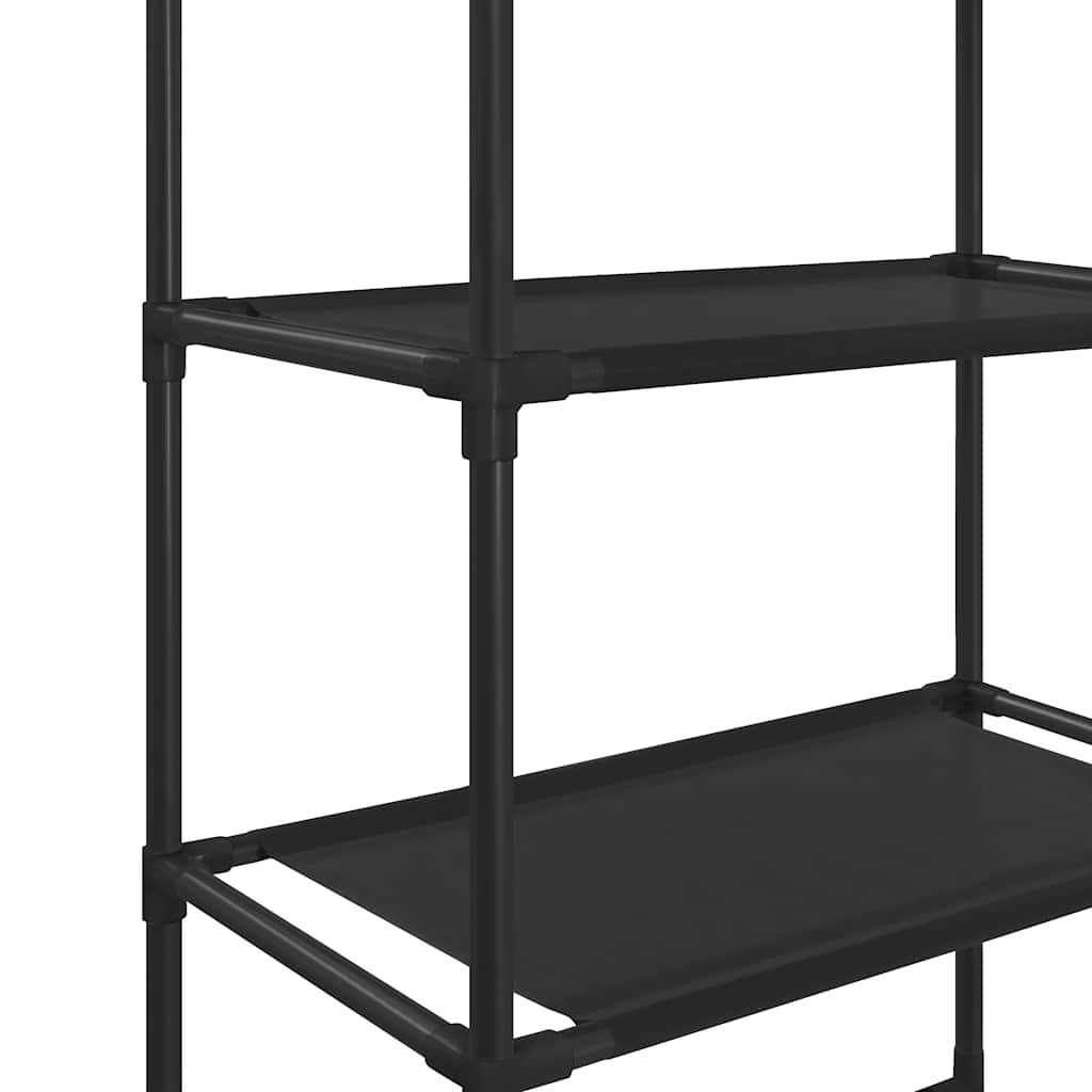 Estantería de 3 niveles sobre inodoro negro 53x28x169 cm