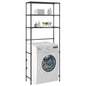 3-tier shelf over washing machine, black, 69x28x169 cm