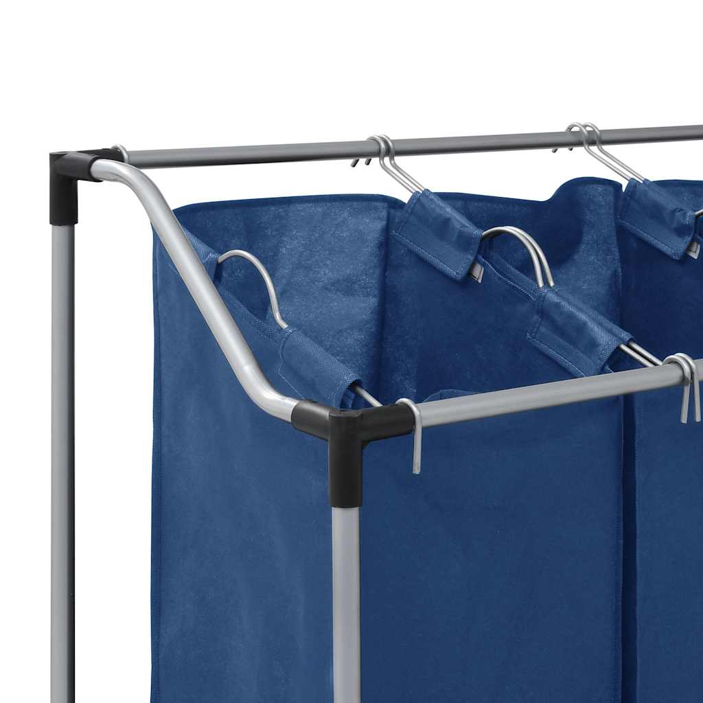 Separador de colada con 3 bolsas acero azul