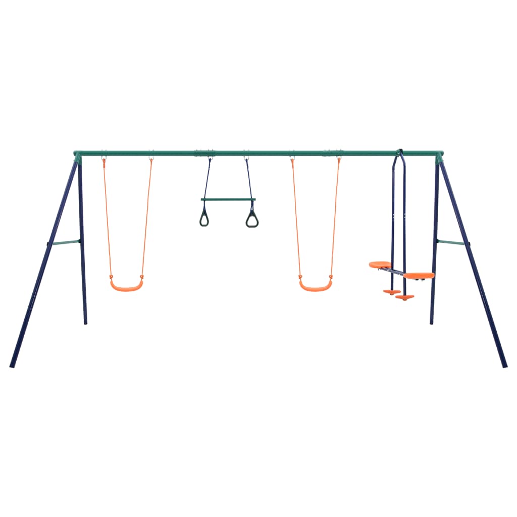 Juego de columpios con aros de gimnasia y 4 asientos acero