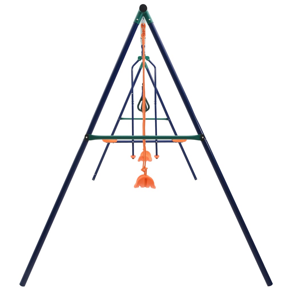 Juego de columpios con aros de gimnasia y 4 asientos acero