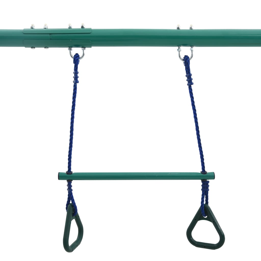 Juego de columpios con aros de gimnasia y 4 asientos acero