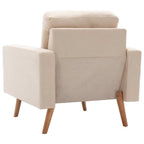 Sillón de tela color crema