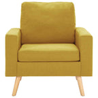 Sillón de tela amarillo