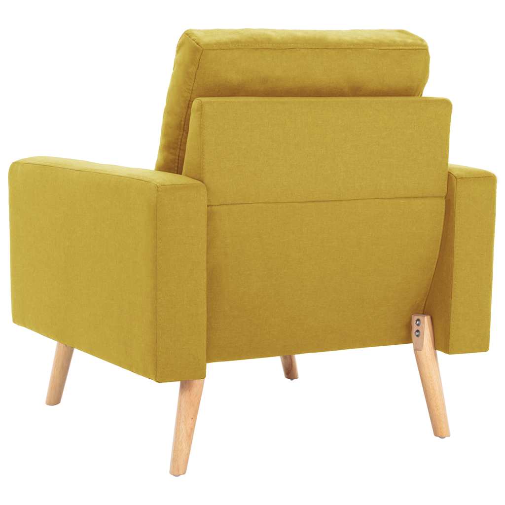 Sillón de tela amarillo