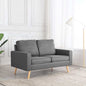 2-seater yellow fabric sofa