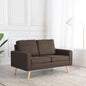 2-seater brown fabric sofa