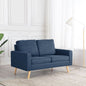 2-seater yellow fabric sofa