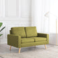 2-seater yellow fabric sofa