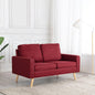 2-seater yellow fabric sofa
