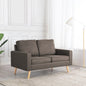 2-seater yellow fabric sofa