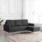 3-seater sofa with cream fabric footrest