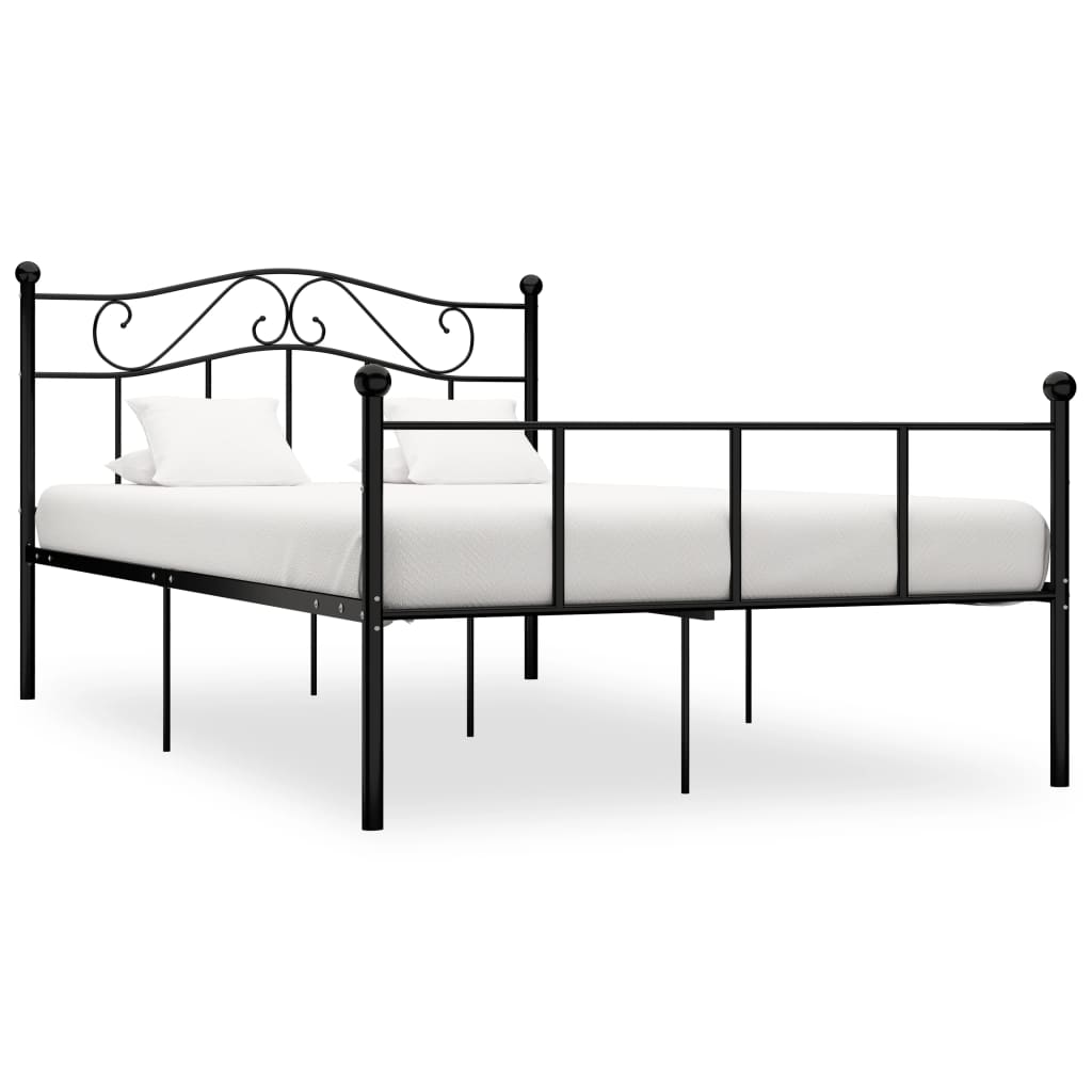 Estructura cama con dosel sin colchón metal blanco 120x200 cm