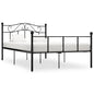 White metal canopy bed frame without mattress 120x200 cm