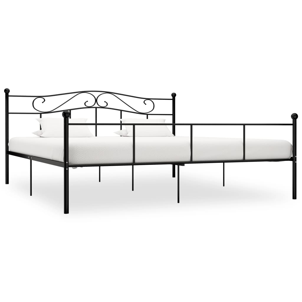 Estructura de cama con dosel metal blanco 100x200 cm