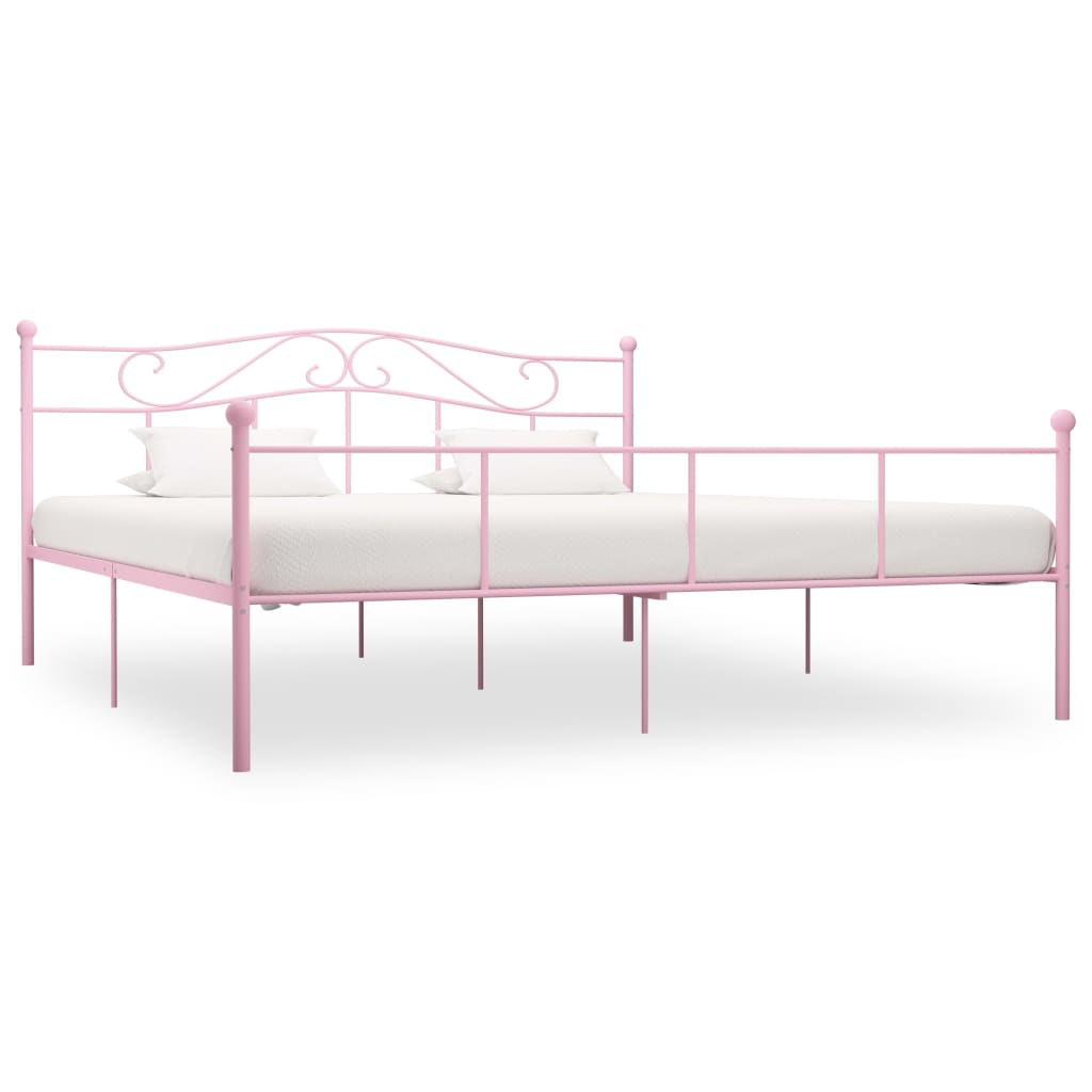 Estructura de cama con dosel metal blanco 100x200 cm