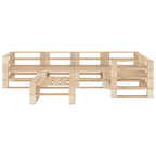 Juego de muebles de palés para jardín 6 piezas de madera