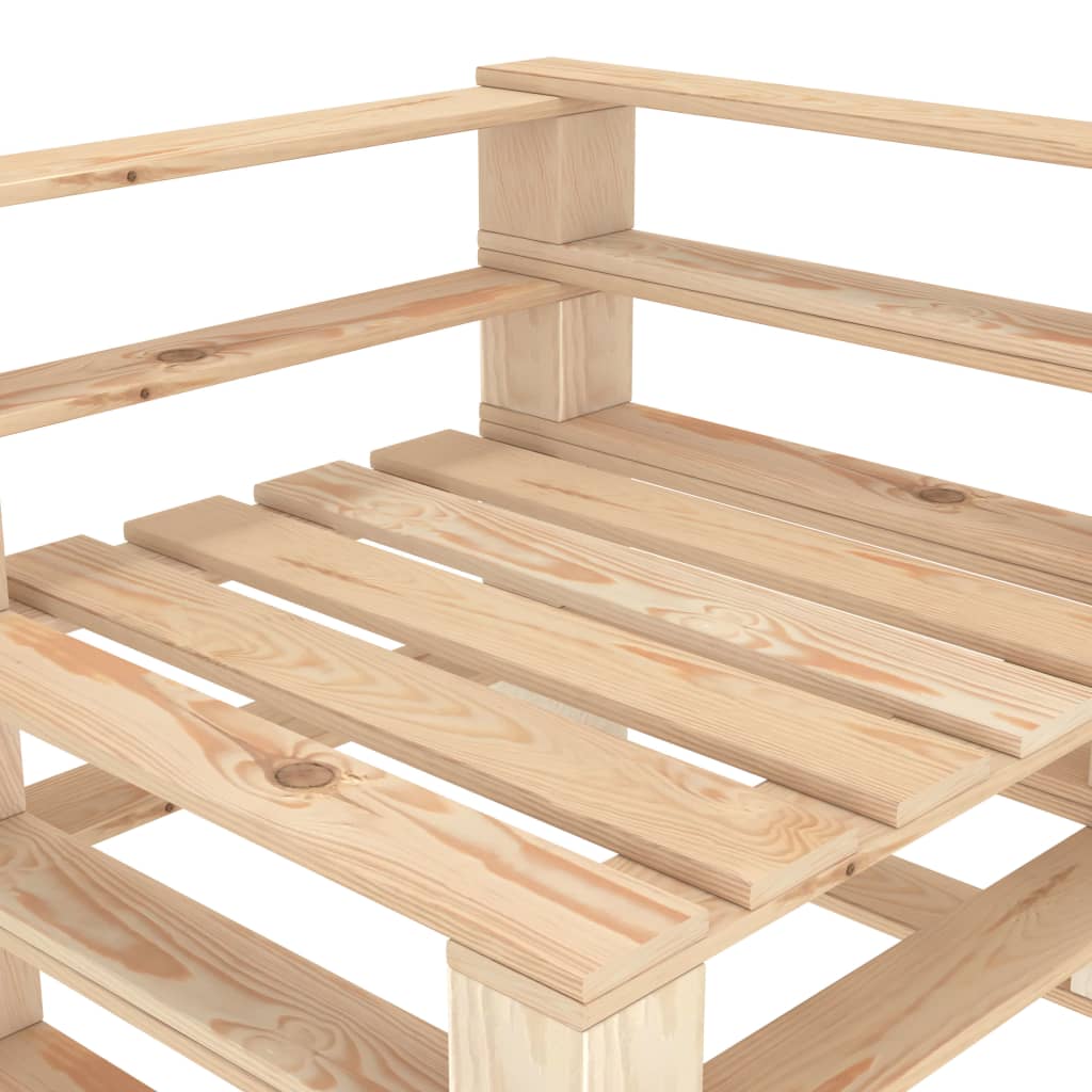 Juego de muebles de palés para jardín 6 piezas de madera