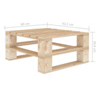 Juego de muebles de palés para jardín 6 piezas de madera