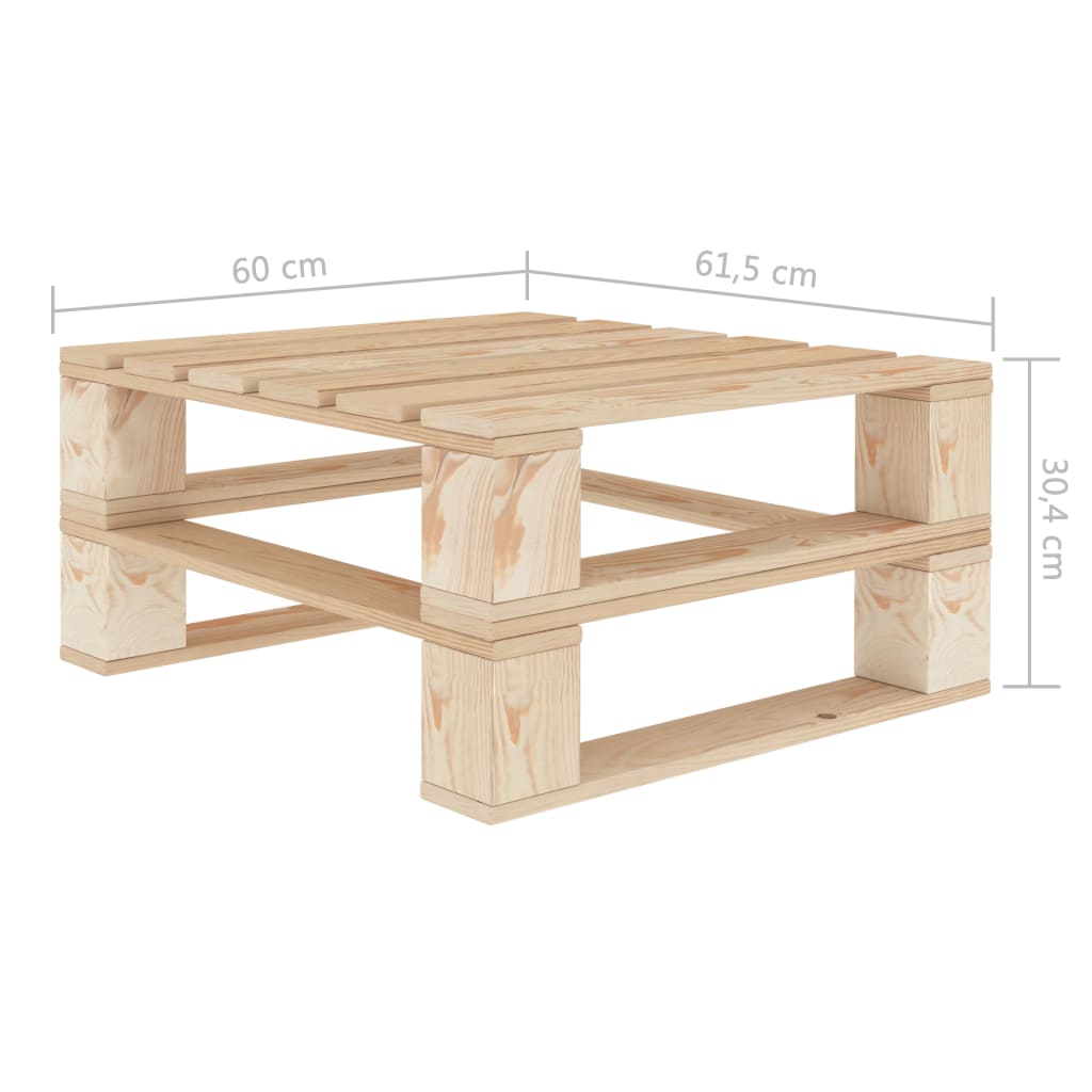 Juego de muebles de palés para jardín 6 piezas de madera