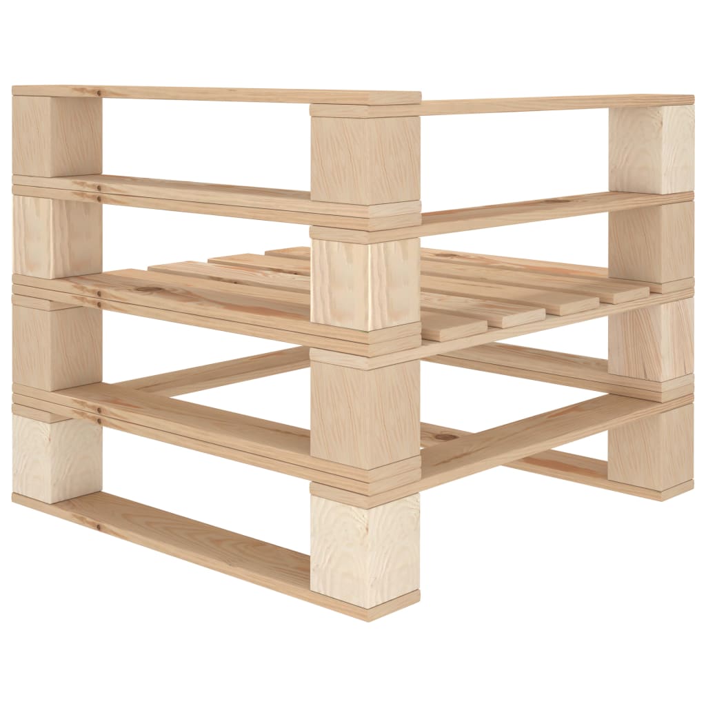 Juego de muebles de palés para jardín 6 piezas de madera