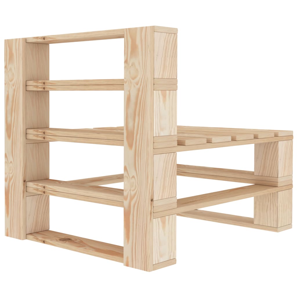 Juego de muebles de palés para jardín 6 piezas de madera