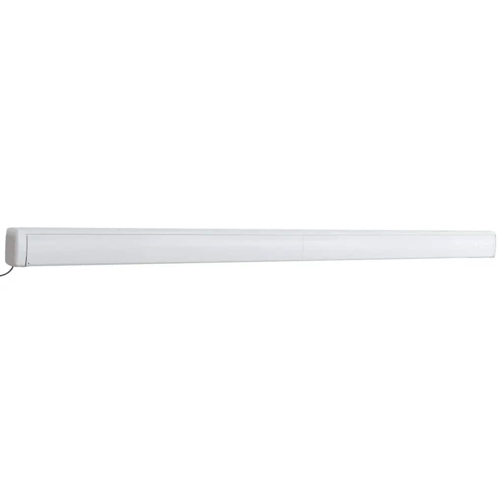 Toldo de carrete motorizado azul y blanco 350x250 cm