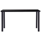 Juego de comedor 5 piezas cuero sintético negro