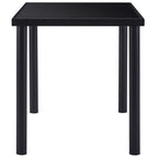 Juego de comedor 5 piezas cuero sintético negro