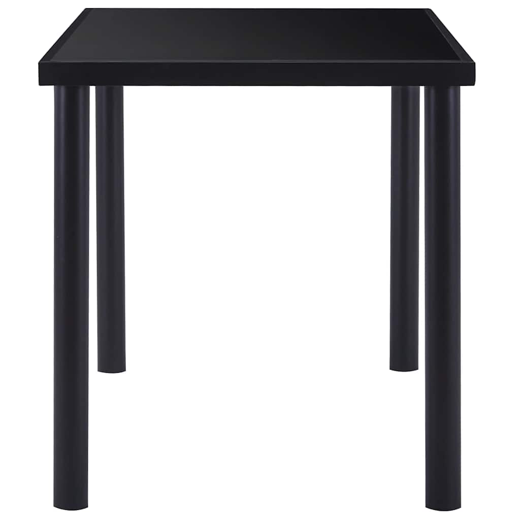 Juego de comedor 5 piezas cuero sintético negro