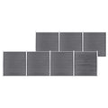 WPC garden fence grey 1218x186 cm