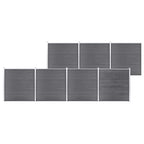 WPC garden fence grey 1218x186 cm