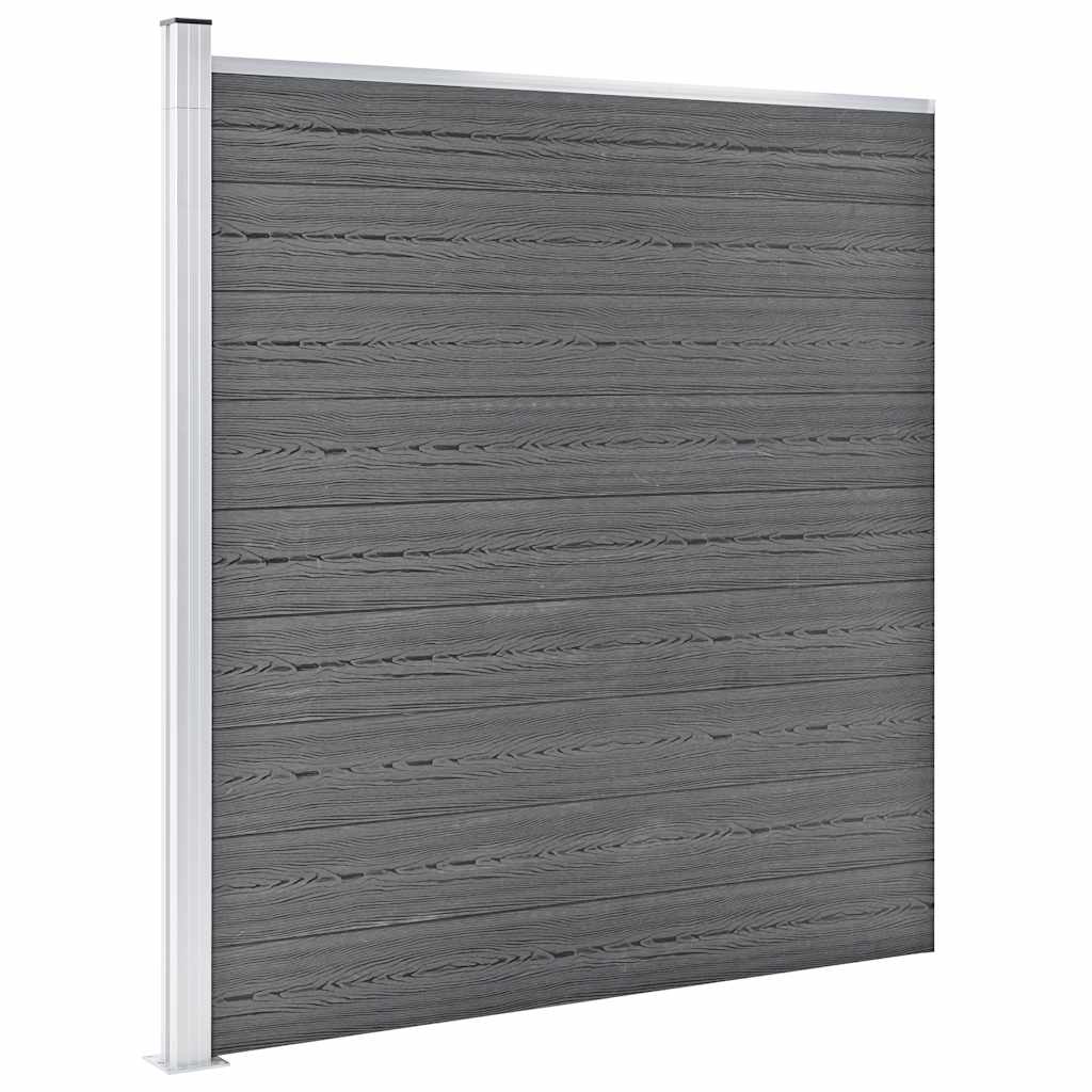 WPC garden fence grey 1218x186 cm
