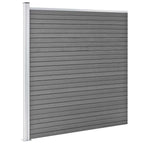 WPC garden fence grey 1218x186 cm