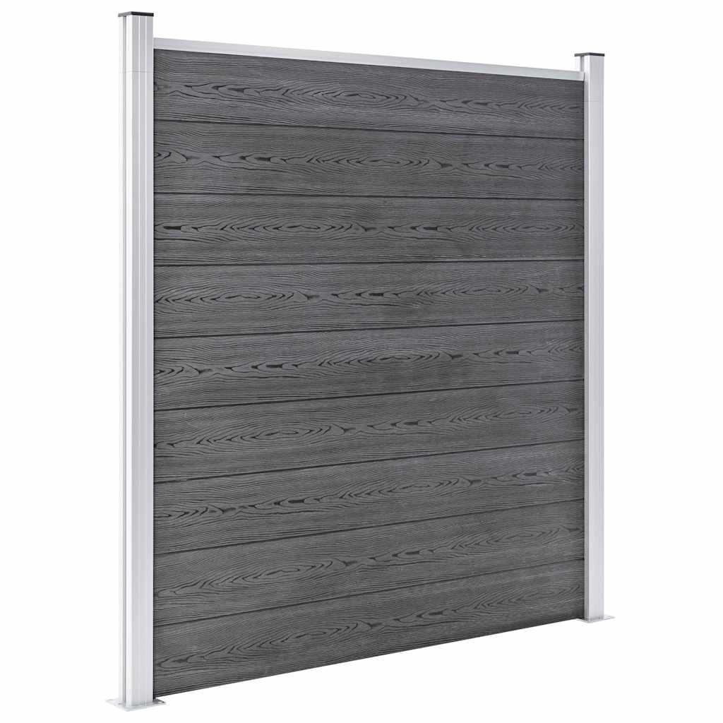 WPC garden fence grey 1218x186 cm