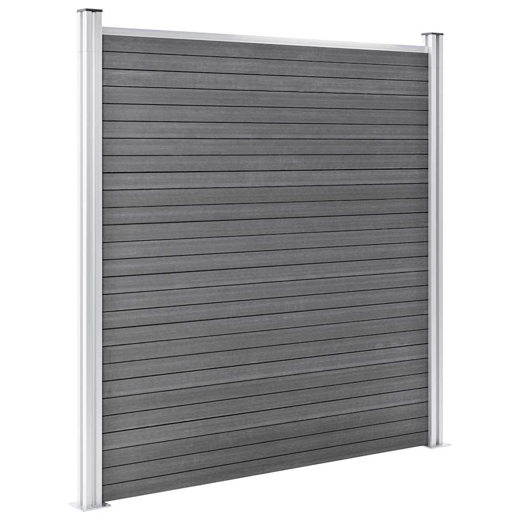 WPC garden fence grey 1218x186 cm