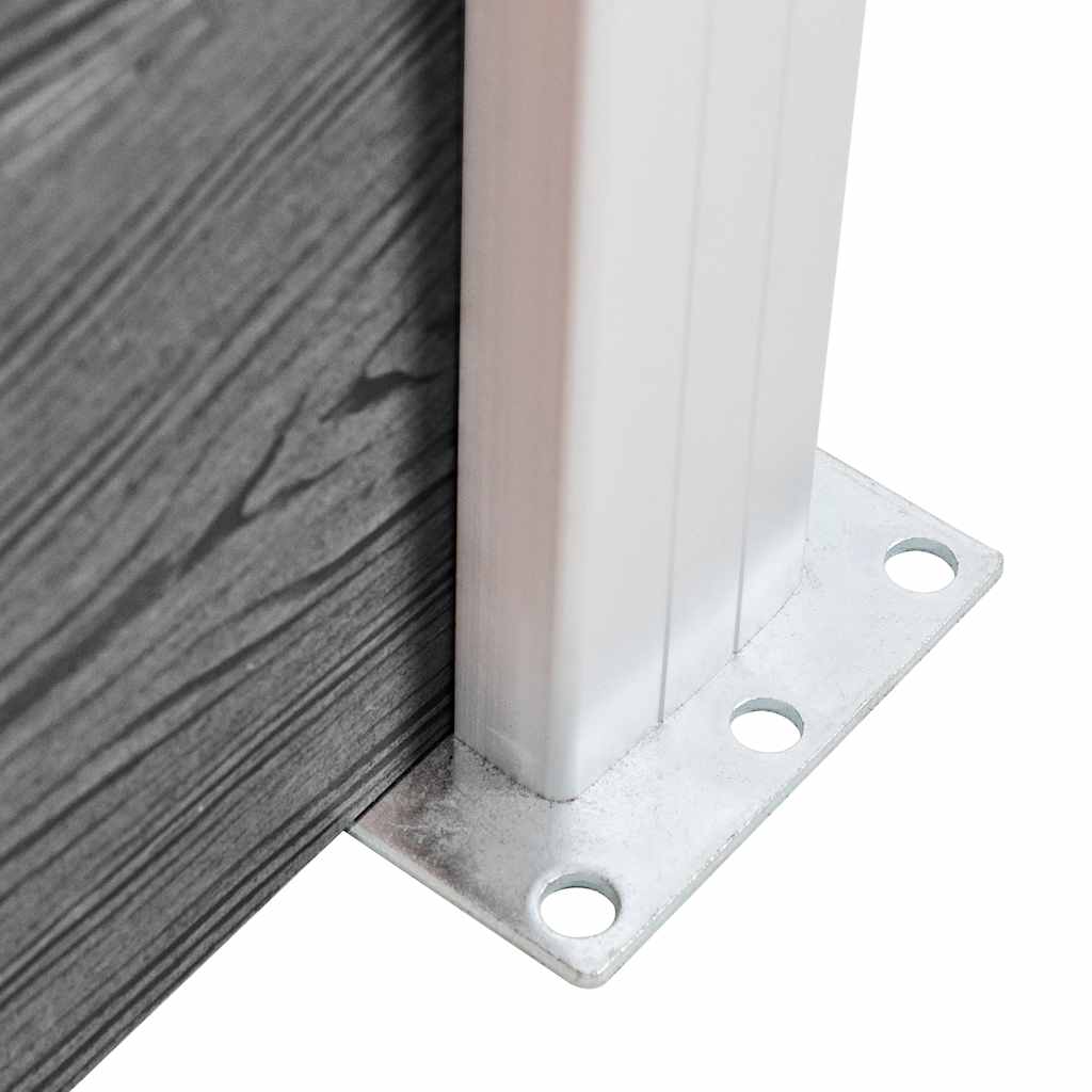 WPC garden fence grey 1218x186 cm