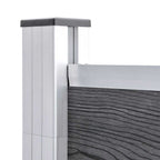 WPC garden fence grey 1218x186 cm