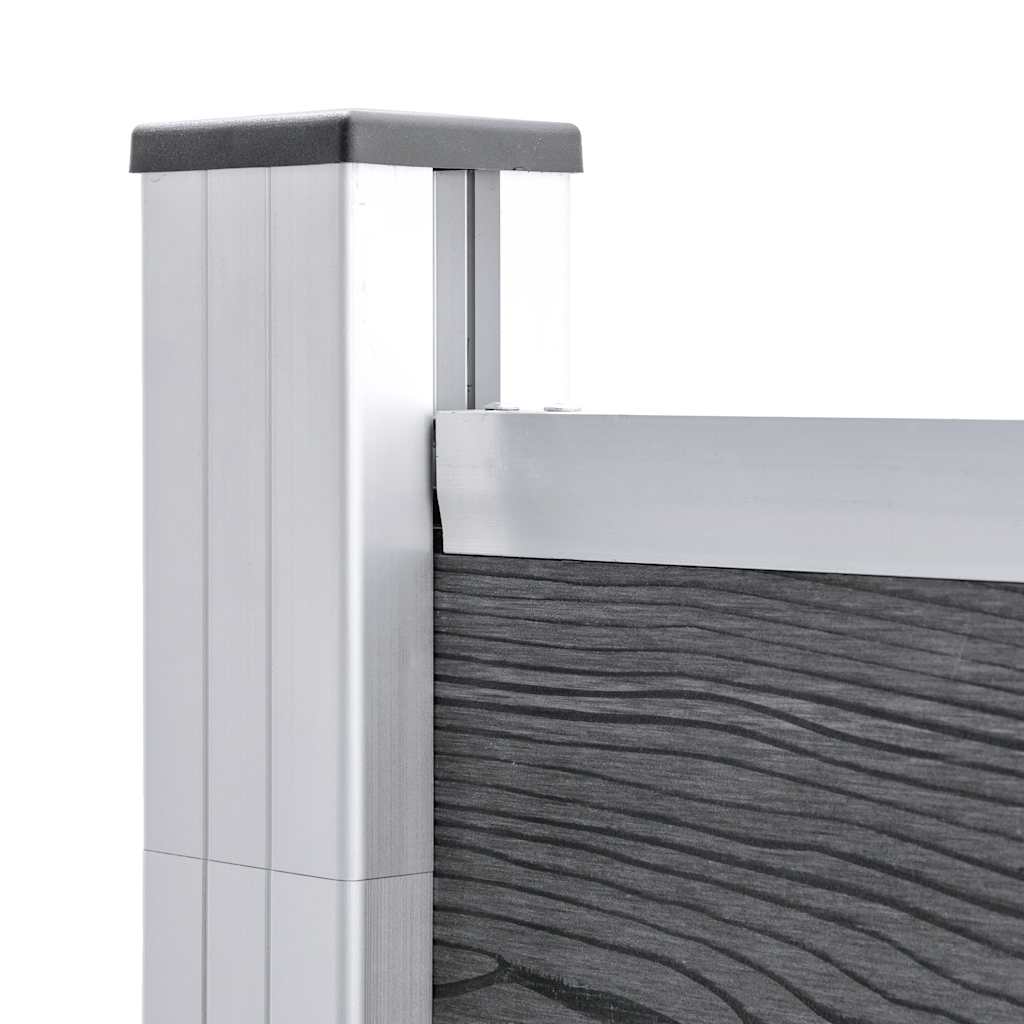WPC garden fence grey 1218x186 cm