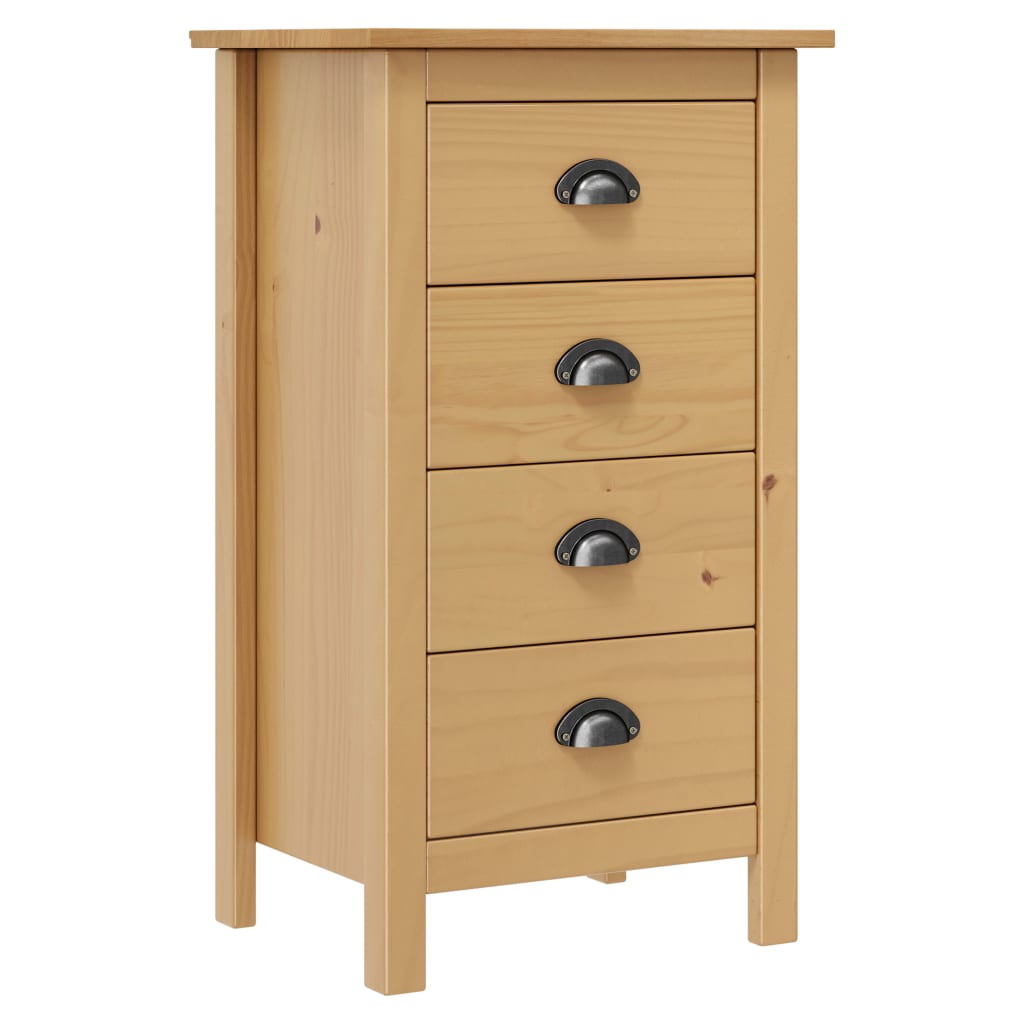 Mesita de noche Hill madera maciza de pino 46x35x49,5 cm