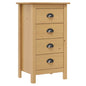 Mesita de noche Hill madera maciza de pino 46x35x49,5 cm