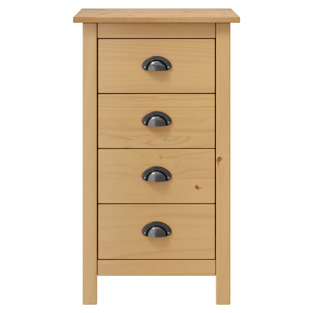 Mesita de noche Hill madera maciza de pino 46x35x49,5 cm