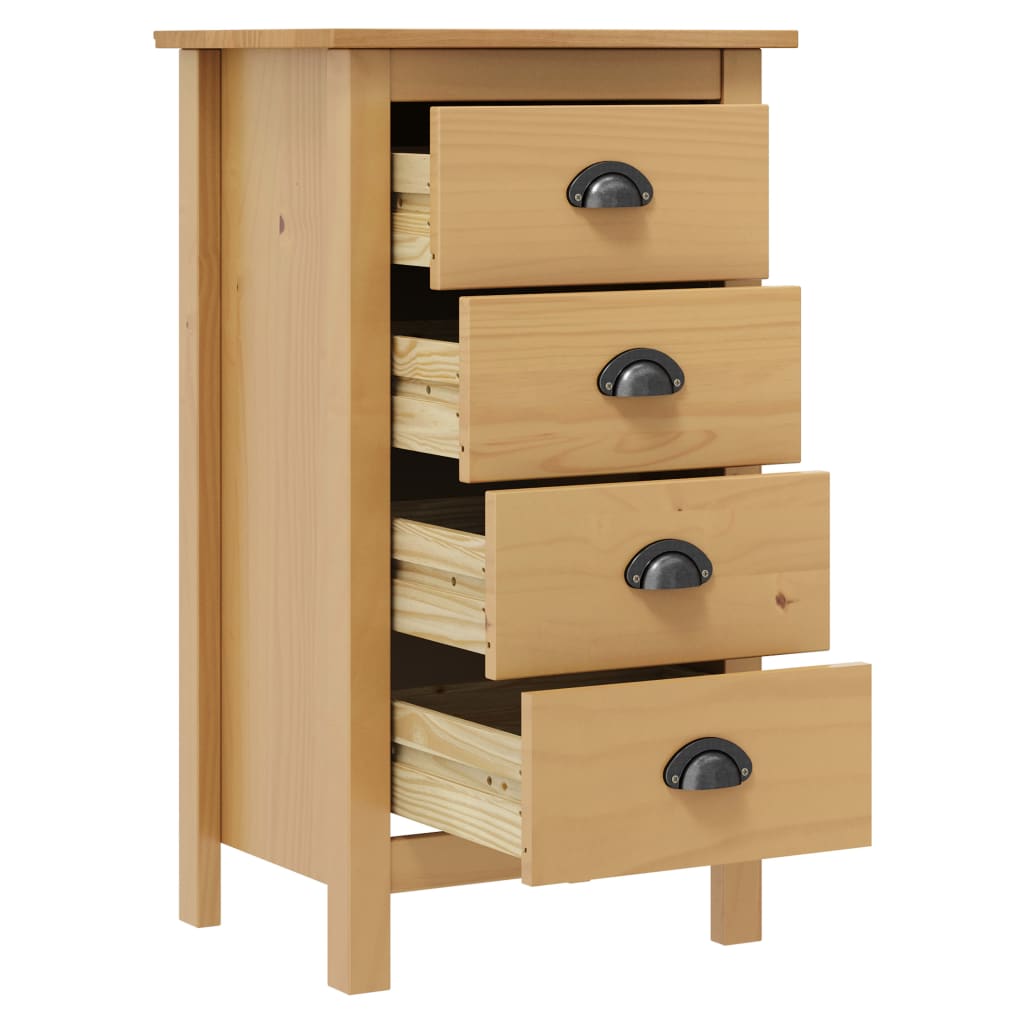 Mesita de noche Hill madera maciza de pino 46x35x49,5 cm