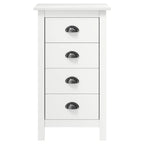Mesita de noche Hill madera maciza de pino blanco 46x35x49,5 cm